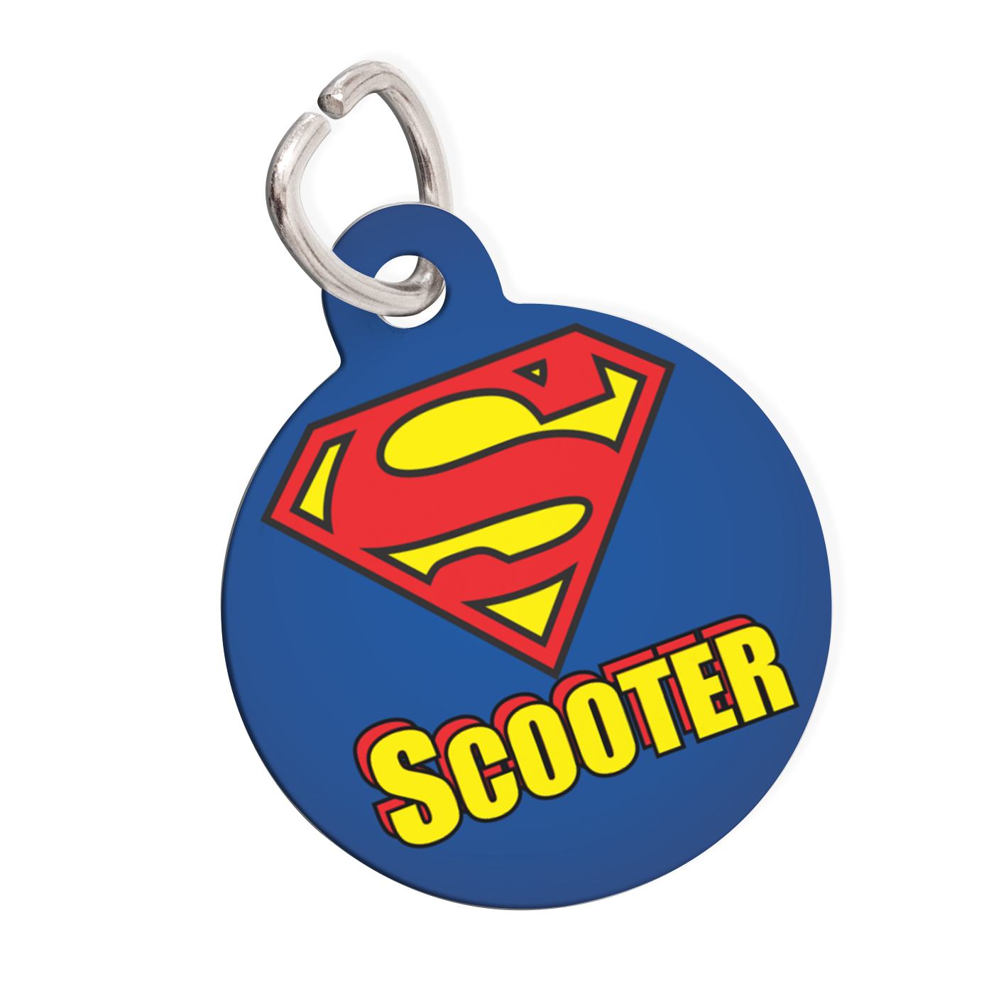 Superman pet outlet id tag